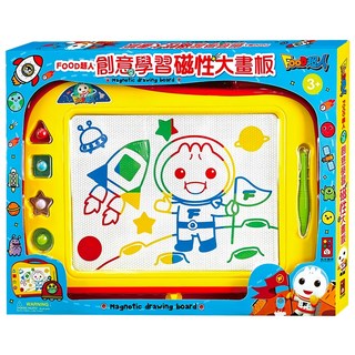 FOOD超人 創意學習磁性大畫板, 500g, 1組, 47 x 37 x 3.5cm