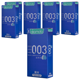 Okamoto 岡本 003RL超潤滑保險套, 6入, 6盒