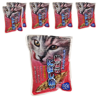 PetBest 祕傳本國產薄刨乾燥貓零食 50g 台灣產, 6包, 柴魚片 紅
