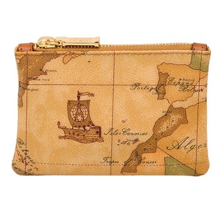 ALVIERO MARTINI 義大利地圖包 鑰匙環拉鍊小錢包 15C-M001-6000-0010