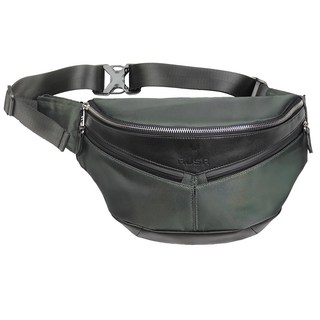 RUSA 鹿薩 騎行者 單肩包 RS-BS-302, 1680D尼龍 超纖皮革, 40 x 19 x 10cm, 堅忍綠