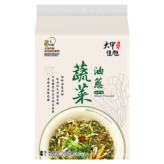 大甲佳旭 大甲乾麵 蔬菜油蔥拌麵, 非油炸麵條 ISO22000 HACCP食品安全認證, 4包