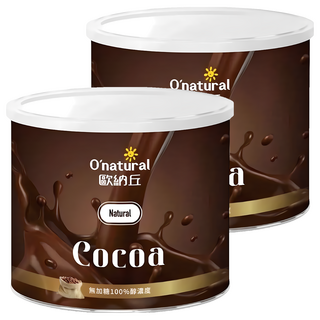 O'natural 歐納丘 純天然沖泡式可可粉, 150g, 2罐, 1罐