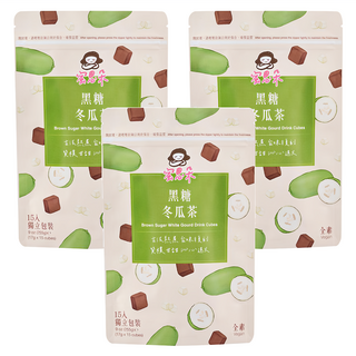 Medolly 蜜思朵 黑糖冬瓜茶 古法熬煮 獨立包裝 方便沖泡 清甜回甘, 15顆, 17g, 3袋