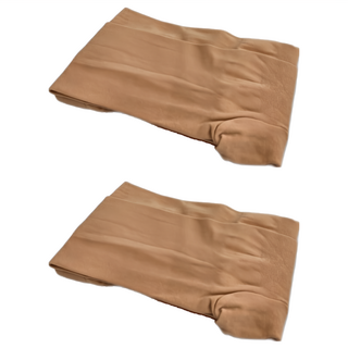 足健美襪品 勾不破不起毛球加片天鵝絨褲襪 Set 2雙, 軟綿天鵝絨觸感, 不透膚更顯瘦, 視覺-5Kgs, 完整包覆臀部, 台灣製造, XL~3L, 自然膚