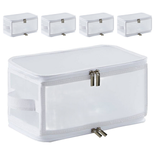 OP 生活 無印風透明收納箱 6.7L 帶提手, 透明, 5個