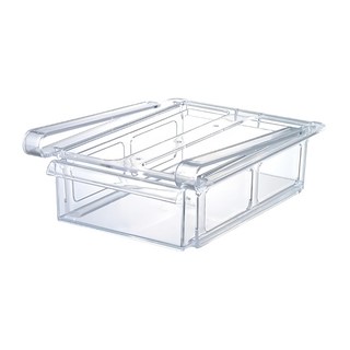 iSETO 冰箱抽屜型收納盒 寬型 耐熱70℃/耐冷-20℃ 尺寸:15*20.5*7.3cm, 透明色, 1個
