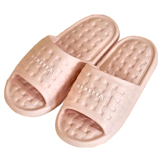 沐慕家居 編織格紋室內拖鞋 防滑靜音EVA材質, 40~41, 嫩粉色