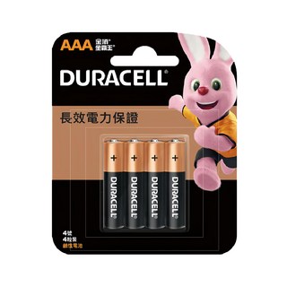 DURACELL 金頂 台灣公司貨 鹼性AAA電池 4號, 4顆, 1組