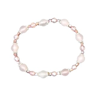 晶鑽珍珠紫水晶三效手鍊, 18cm