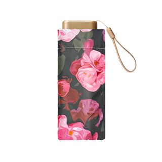 極美油畫輕量黑膠自動折傘 220g, 薔薇之戀