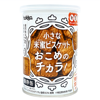 hokka 北陸製菓 米蜜餅乾保存罐 天然餅乾, 1罐, 110g