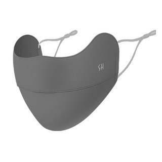 GOLOV.EJOy 冰絲防曬口罩 UPF50+ 防紫外線, 均碼, 深灰色, 1個