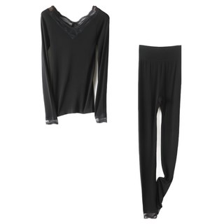 日本輕薄發熱衣 蕾絲款-黑色 Free size, 1組