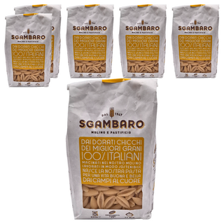 SGAMBARO 義大利貝殼麵 500g 杜蘭小麥製成 口感Q彈 簡單快速 多種醬料搭配, 6包