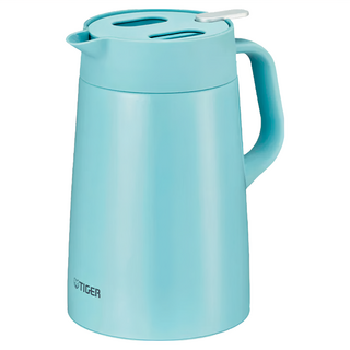 TIGER 虎牌 北歐風桌上型不鏽鋼真空保溫壺 PWO-A型 水藍色, 1.2L, 1個