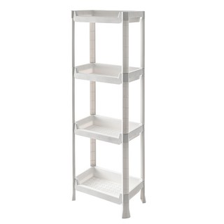 極簡落地收納置物架 4層款, 1個, 白色