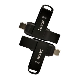 LEXAR 隨身碟 D400 USB雙介面高速傳輸, 128GB, 1組