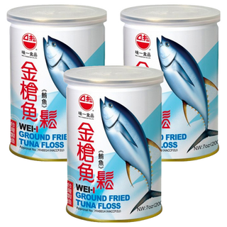味一 鮪魚鬆 自然原味 罐裝外包裝 方便舀取, 200g, 3罐