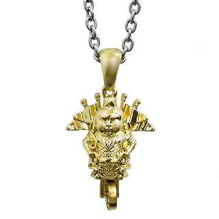 財神小舖 哪吒三太子中壇元帥項鍊, 富貴金, 1條