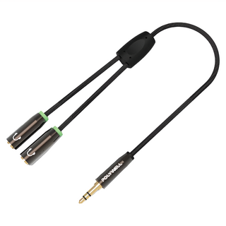 POLYWELL 寶利威爾 1公轉2母3.5mm音源分享線, PW15-W52-A007, 1條