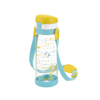 Richell 利其爾 直飲冷水壺, 棒棒糖 透明色 + 綠色 + 黃色, 450ml, 1個