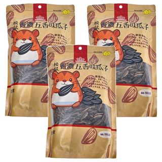 松鼠 香濃五香味瓜子, 500g, 3包