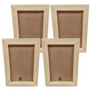 AHOYE 簡約松木相框 原木色, 4 x 6, 4個