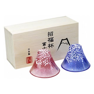 TOYO-SASAKI GLASS 東洋佐佐木 富士山招福手工玻璃杯禮盒組 日本製造 納鈣玻璃, 1組
