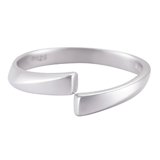 MARIGOLD 美爾朵 遇見幸福 1 + 1 交叉可調式情侶對戒禮盒 - 女款+男款, 925純銀/鈦鋼, 銀色, 男款(直徑 1.9cm) + 女款(直徑 1.6cm)