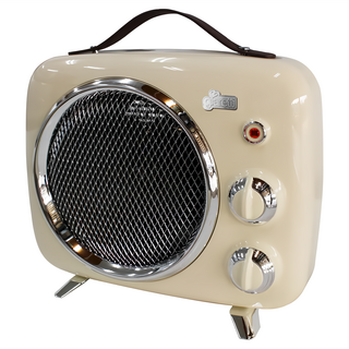 giaretti 珈樂堤 復古暖風電暖器 GL-1822 皮革提手 經典設計 防傾倒安全裝置, 白色