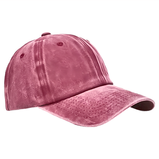 水洗棒球帽 Set 棉質 可調節帽圍, 16 x 15cm, 酒紅色, 1組