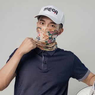 MEGA 美高 防曬冰感多功能魔術頭巾 UV528 貼身涼爽, 50 x 25cm, 骷顱玫瑰