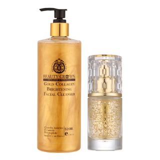 AUS LIFE 澳思萊 黃金胜肽膠原亮白潔膚露520ml + 靚白抗皺肌因賦活精華35ml 1組