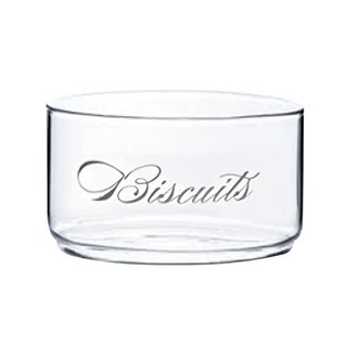 Homely Zakka 清新晨光英文字可堆疊玻璃碗 玻璃儲物罐, 歐式風格, 圓形, 直徑11cm 碗高6cm, 1個