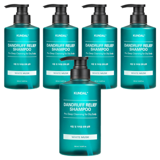 KUNDAL 昆黛爾 全效去屑洗髮露 白麝香, 500ml, 5瓶