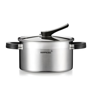 HAPPYCALL 三層不鏽鋼鍋附蓋, 24cm, 銀色, 1個, 24cm, 銀色, 1組, 綠色