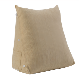 JINDACHI 金大器 日系立體三角沙發靠枕, 高密度支撐棉, 可拆卸清洗, 靠著比沙發還舒服, 中(45 x 45 x 25cm), 奶霜杏