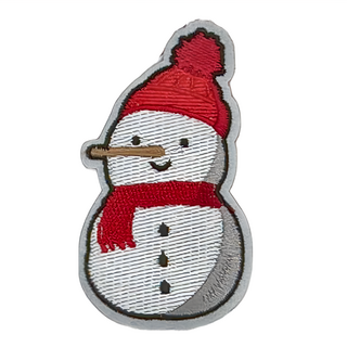 Hi 你好 刺繡貼紙 雪人, 1張