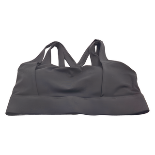 U領小心機運動背心, 75%尼龍+25%彈性纖維, 透氣排汗, 舒適集中, L, 黑色