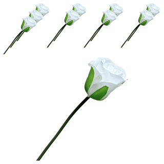 FLORAL M 法式西麗雅玫瑰 10支 優雅白 仿真花束 居家裝飾