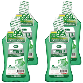 T.KI 白人 清新漱口水 720ml, 4瓶