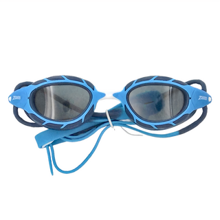 ZOGGS 終極戰士 兒童三鐵泳鏡 煙色鏡片 Ultra Fit貼合柔軟鏡框 最大防護鏡片 抗紫外線UV400, Blue, 1個, Free