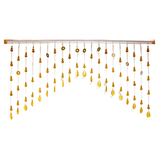 命運好好玩 李玉珮 化百煞五帝錢葫蘆珠簾, 巧妙隔斷，改善家居格局，吸煞為財葫，帶來安康福祿壽，金財水滴墜，活絡聚財氣, 8107918, 1個