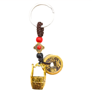 一桶金 招財五帝錢鑰匙圈 財源滾滾, DSTL-1081, 1個