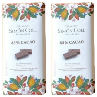 SIMON COLL 85% 黑巧克力片 85g*10*8, 2片