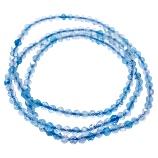 海藍寶三圈手鍊 增愛情運 4mm, 藍色