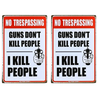 OPUS LOFT 純真年代 仿舊鐵皮畫 創意擺飾 無痕壁貼 20x30cm, 槍手, 2個