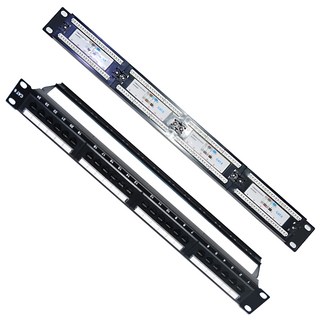 Neon 台灣霓虹 Cat6機架式24埠網路跳線面板 加厚冷軋鋼板 1U標準19英寸, EC6M, 1個