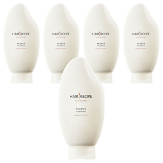 HAIR RECIPE 髮的食譜 米糠溫養修護護髮精華素 檸檬生薑 溫和養護頭皮 髮絲綻放光澤, 350ml, 5瓶